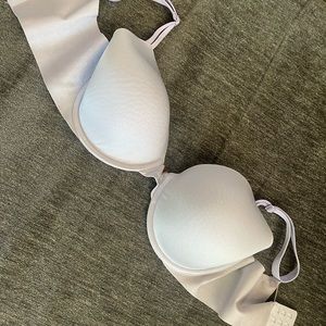 On the photo looks kind of white, but it’s a light purple bra